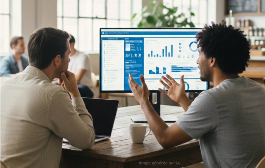 Image illustrant un échange de conseil digital